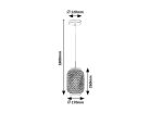 Adalla, beltéri függőlámpa E27 1xMAX40W, H180cm
