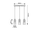 Tanno, beltéri függőlámpa E27 3xMAX25W, L48cm