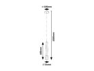 Braulia, beltéri függőlámpa GU10 1xMAX50W, H100cm