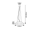 Hafsa, beltéri függőlámpa LED24W, D40cm,H60-120cm