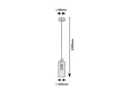 Tanno, beltéri függőlámpa E27 1xMAX25W, H150cm