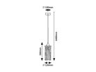 Roxas, beltéri függőlámpa E27 1xMAX40W, H140cm