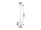 Ilmari, beltéri függőlámpa E27 1xMAX15W, H120cm