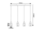 Ilmari, beltéri függőlámpa E27 4xMAX15W, L72cm