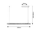 Cital, beltéri függőlámpa LED36W, L100cm