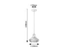 Tiana, beltéri függőlámpa E14 1xMAX25W, D22cm