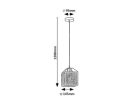 Samilo, beltéri függőlámpa E27 1xMAX40W, D14,5cm