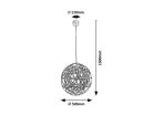 Eudora, beltéri függőlámpa LED16W, D50cm, króm