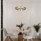 Thric, beltéri függőlámpa LED42W,D60cm, fekete/arany