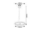 Thrac, beltéri függőlámpa LED40W, D80cm