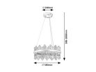 Mabel, beltéri függőlámpa LED36W, D58cm, arany