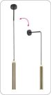 Thelma, beltéri függőlámpa LED10W, H170cm, D4cm