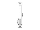 Thelma, beltéri függőlámpa LED10W, H170cm, D4cm