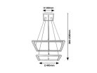 Sidona, beltéri függőlámpa LED48W, H80-150cm