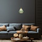 Norah, beltéri függőlámpa E14 1xMAX40W, kék