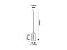 Perez, beltéri függőlámpa E27 1xMAX40W, H120cm
