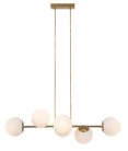 Kiara, beltéri függőlámpa E27 6xMAX35W, L91cm