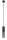Nasis, beltéri függőlámpa GU10 1xMAX35W, H150cm