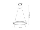 Grete, beltéri függőlámpa LED32W, D50cm