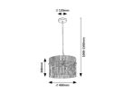 Inesa, beltéri függőlámpa E27 1xMAX40W, D40cm