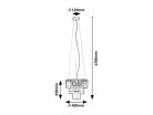Eloisa, beltéri függőlámpa E27 3xMAX25W, H120cm