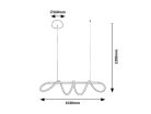 Montema, beltéri függőlámpa LED40W, L102cm