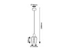Florian, beltéri függőlámpa E27 1xMAX40W, D13,5cm