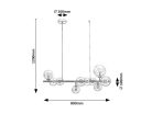 Aslov, beltéri függőlámpa G9 10xMAX28W, L80cm