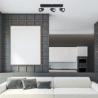 Perico, beltéri mennyezeti GU10 3xMAX5W, fekete