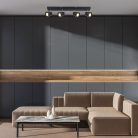 Perico, beltéri mennyezeti GU10 4xMAX5W, fekete