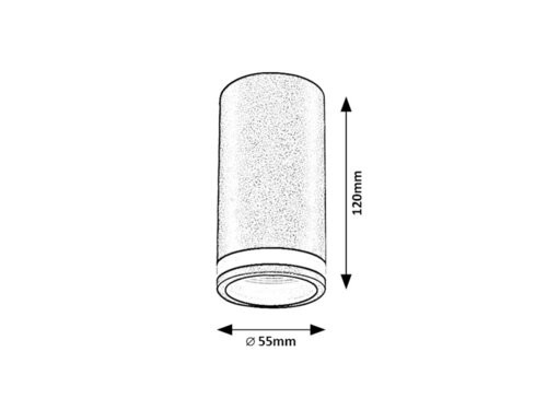 Senobia, beltéri mennyezeti GU10 1xMAX35W, H12cm
