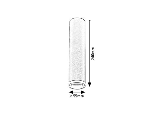 Senobia, beltéri mennyezeti GU10 1xMAX35W, H24cm