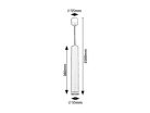 Senobia, beltéri függőlámpa GU10 1xMAX5W, H150cm