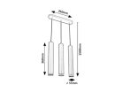 Senobia, beltéri függőlámpa GU10 3xMAX5W, L35cm