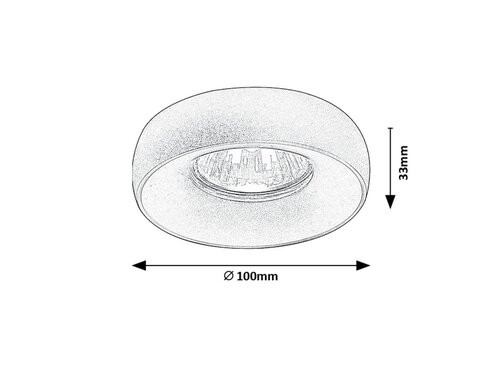 Luiza, beltéri süllyesztett GU10 1xMAX25W, D10cm