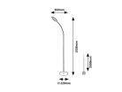 Rader, beltéri álló, LED11W, H133cm, fekete