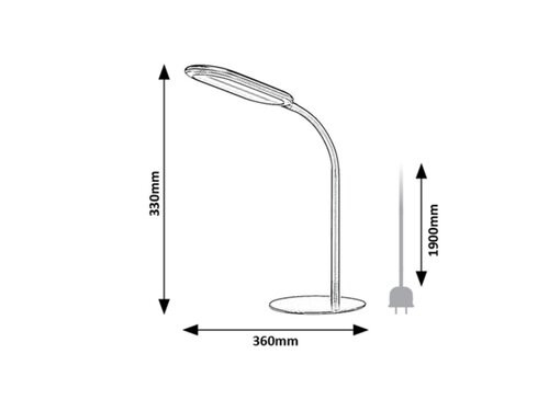 Adelmo, beltéri asztali, LED10W,H33cm,fekete