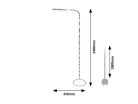 Adelmo, beltéri álló, LED10W,H140cm, fekete