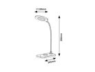 Hardin, beltéri asztali, LED5W, H29cm, fehér