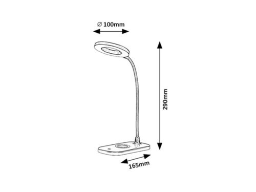 Hardin, beltéri asztali, LED5W, H29cm, fehér