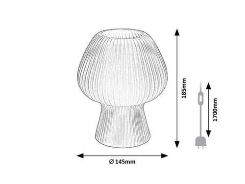 Vinelle, beltéri asztali,E14 1xMAX60W,füstös
