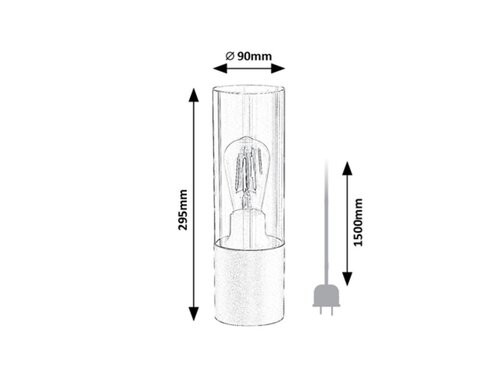 Ronno, beltéri asztali, E27 1xMAX25W,H29,5cm