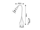 Jeff2, beltéri asztali, LED4W, H48cm, fehér
