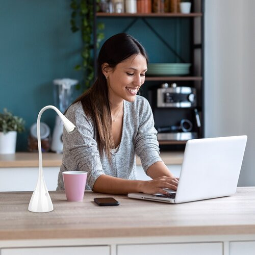 Jeff2, beltéri asztali, LED4W, H48cm, fehér