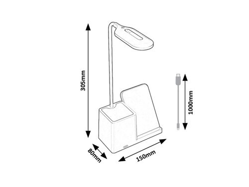 Cerie, beltéri asztali, LED4W, H30,5cm,fehér