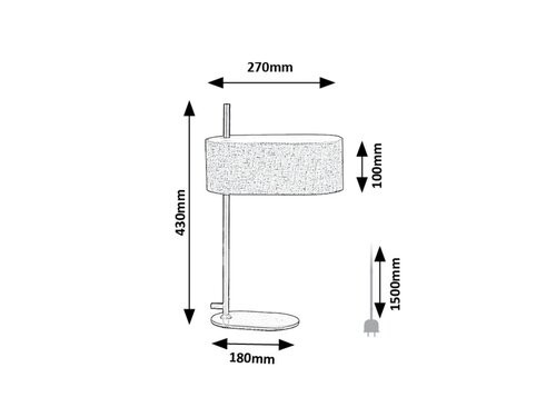 Narmin, beltéri asztali, E14 1xMAX40W, H43cm