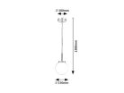 Togo, beltéri függőlámpa E14 1xMAX40W, H120cm
