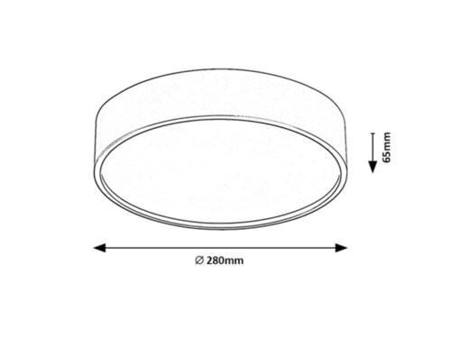 Larcia, beltéri mennyezeti LED18W, D28cm, ezüst