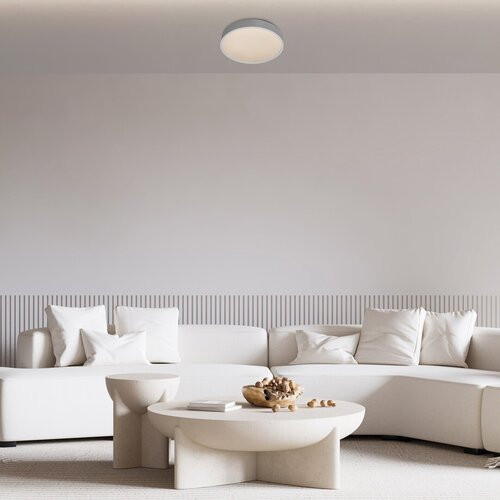 Larcia, beltéri mennyezeti LED18W, D28cm, ezüst