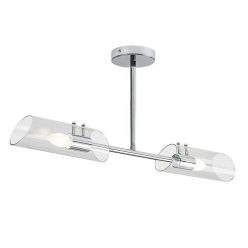 Teodoro, beltéri mennyezeti E14 2xMAX12W, króm